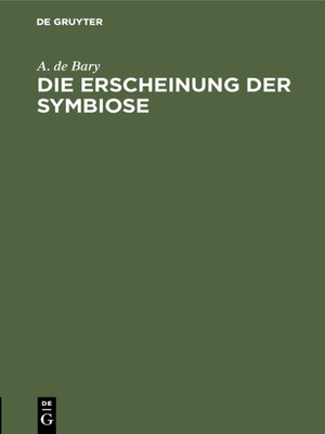 cover image of Die Erscheinung der Symbiose